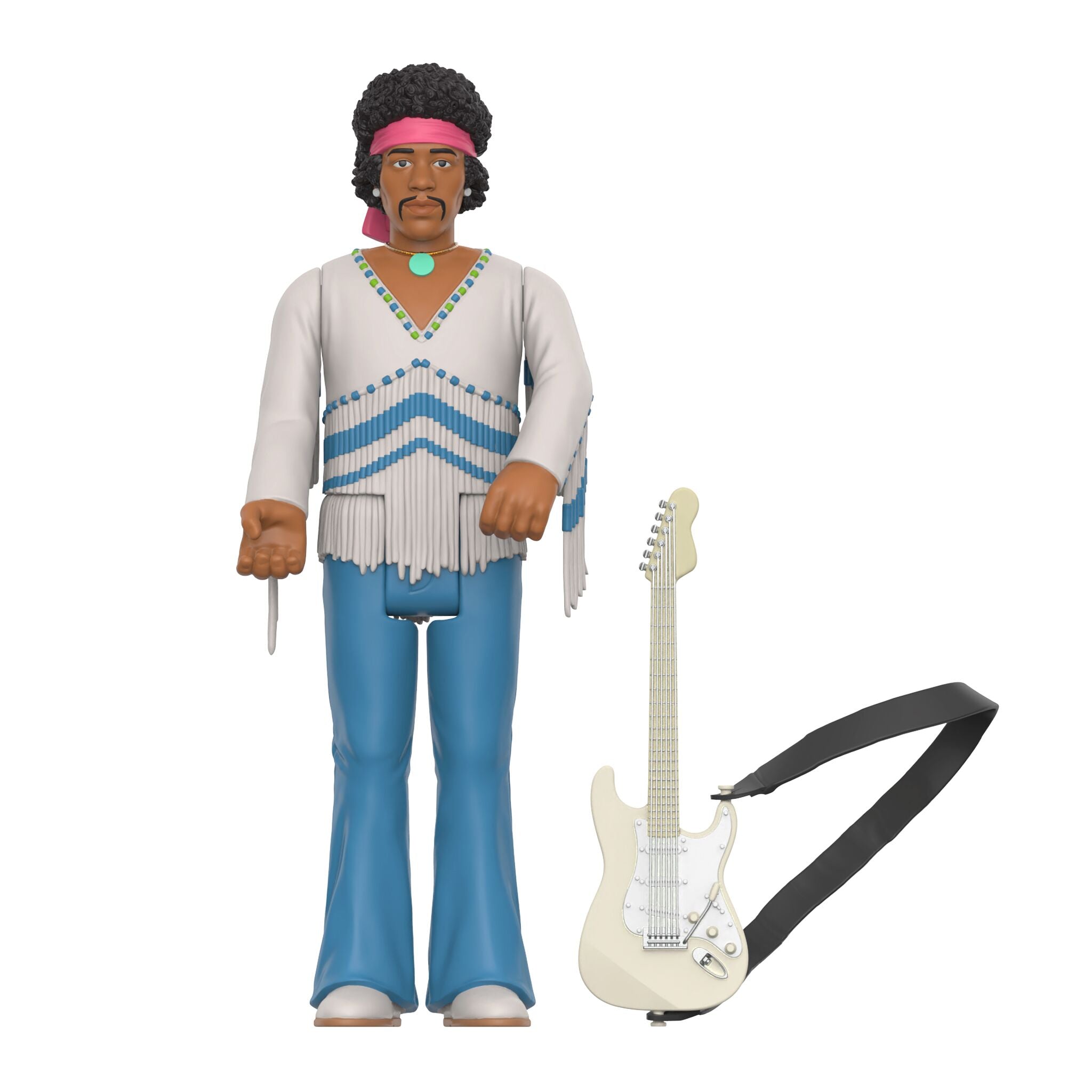 Jimi Hendrix Festival ReAction Collectible Action Figure w/ Guitar