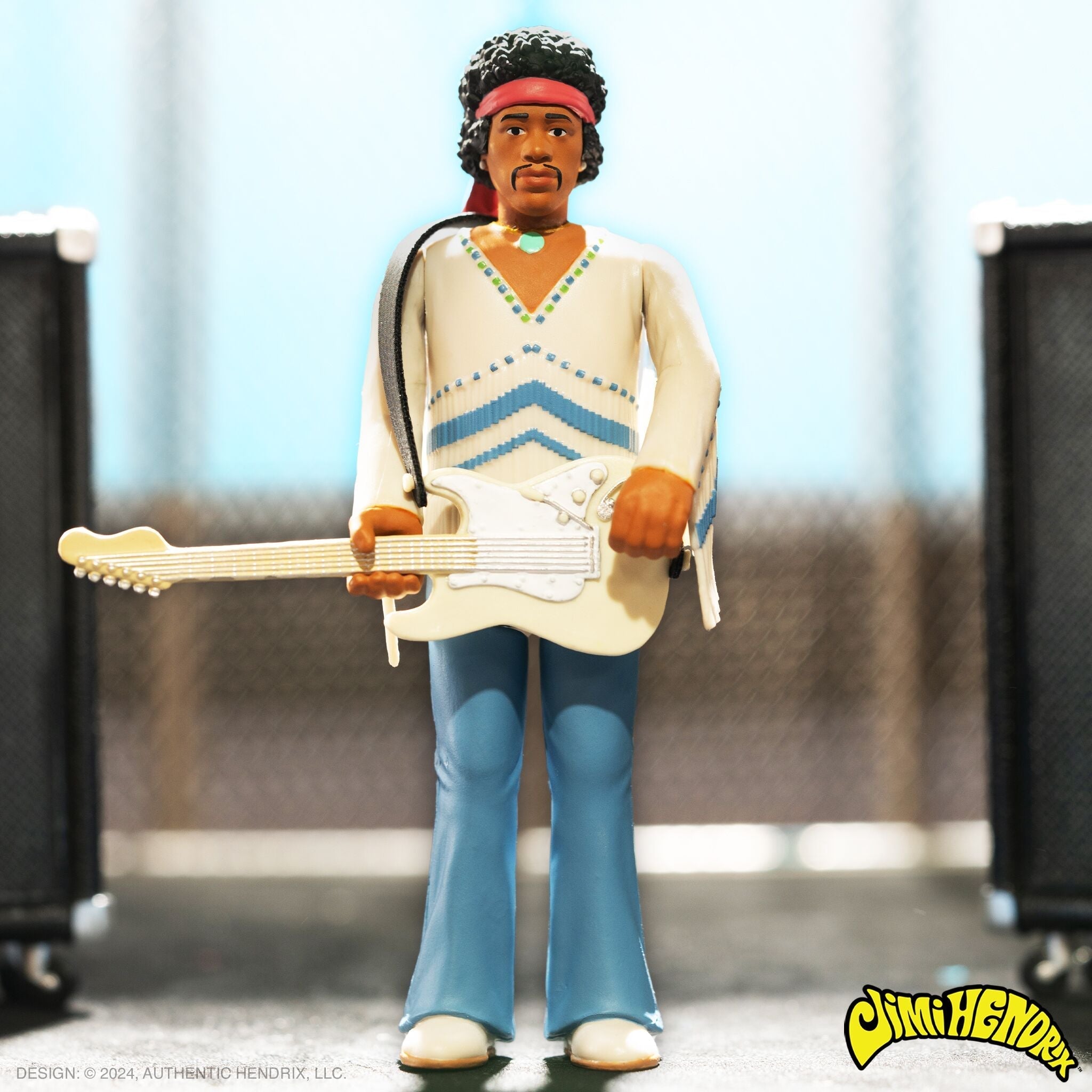 Jimi Hendrix Festival ReAction Collectible Action Figure w/ Guitar