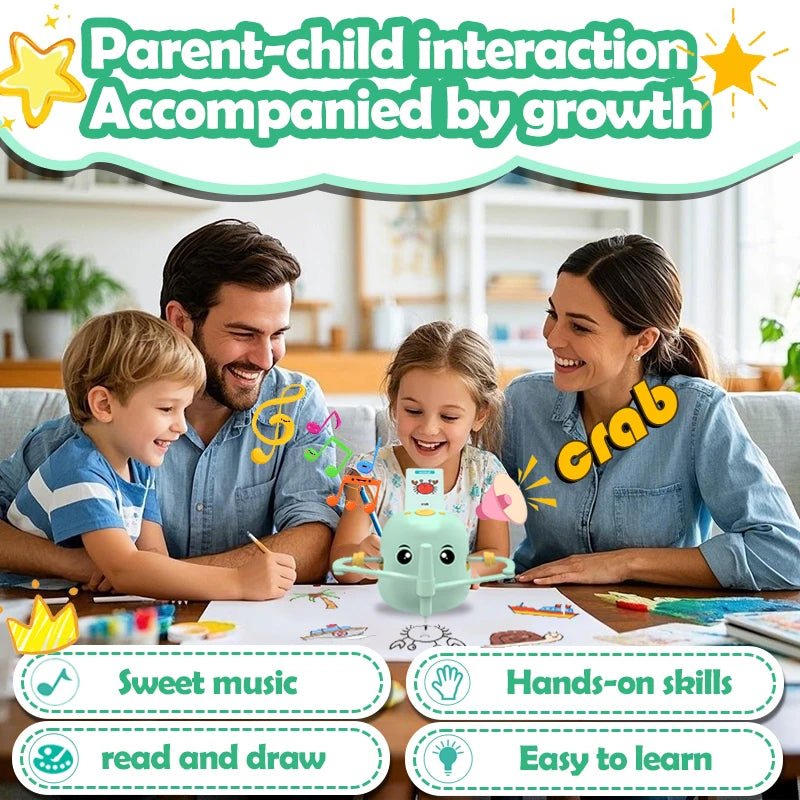 Drawing Robot for Kids, Interactive Educational Drawing Robot with Voice Interaction, Montessori Draw Learn Toy with 100 Words - Ava Phillips Styles