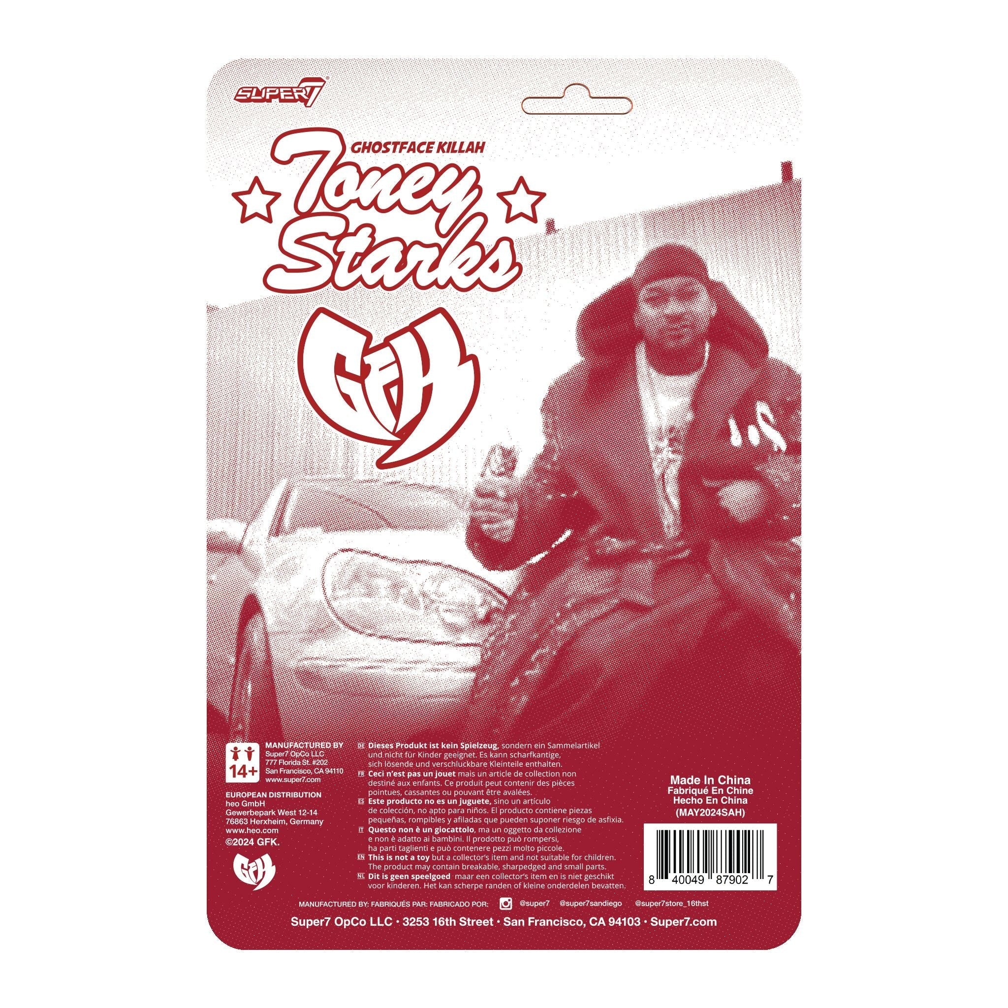 Ghostface Killah Toney Starks ReAction Figure - Ava Phillips Styles Collection, Organic Green Product for pets and Animation Moive Memorabilia.