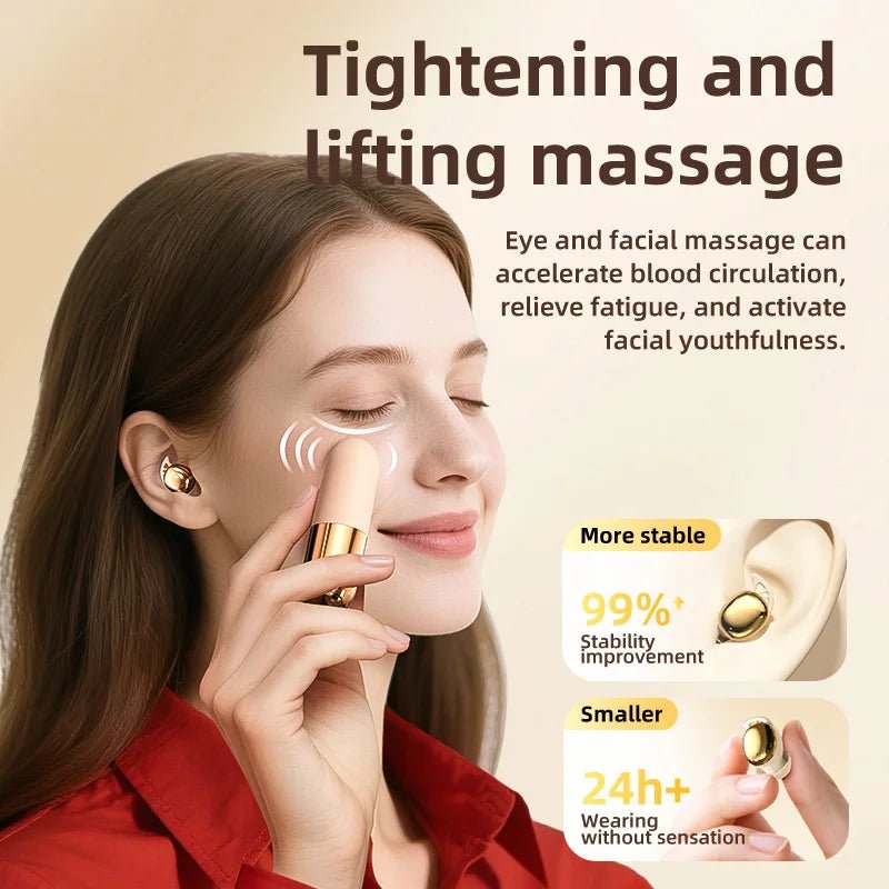 S13 Vibration Massage Bluetooth Headphones Invisible Ear Plugs Bluetooth 6.0 Sleep Earbuds for Side Sleepers Provide Massage - Ava Phillips Styles