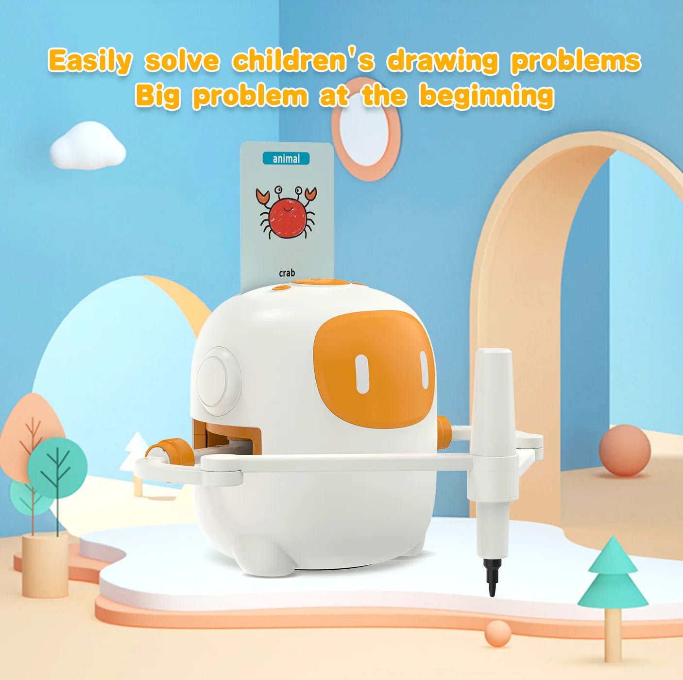 Smart Drawing Robot Montessor interactive Educational Toy for Kids 5+ with Voice Interaction | Includes 100 Learning Word Cards - Ava Phillips Styles
