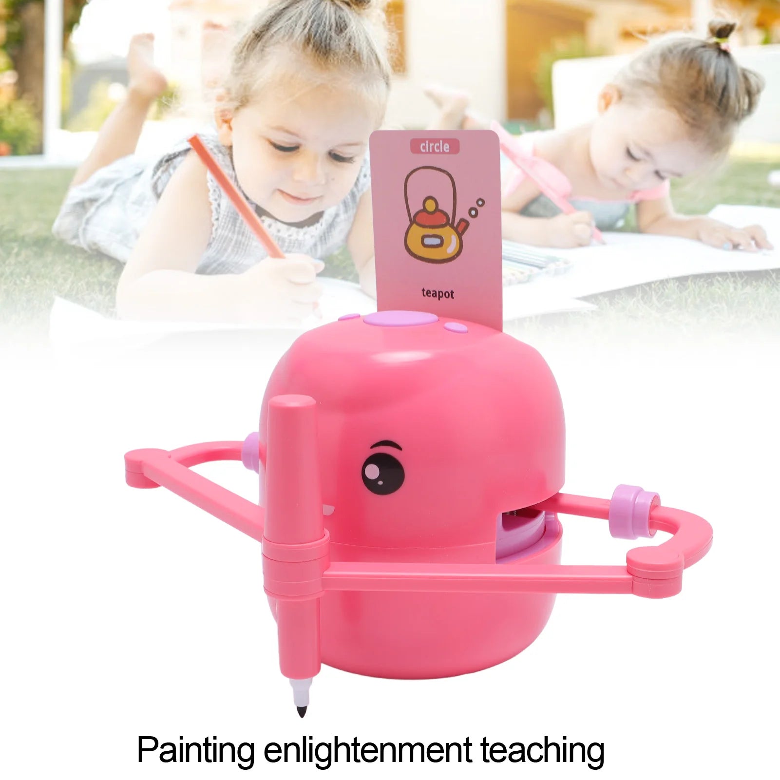 Smart Painting Robot 2400mAh Smart Drawing Robot Art Enlightenment Early Educational Interactive for Children
