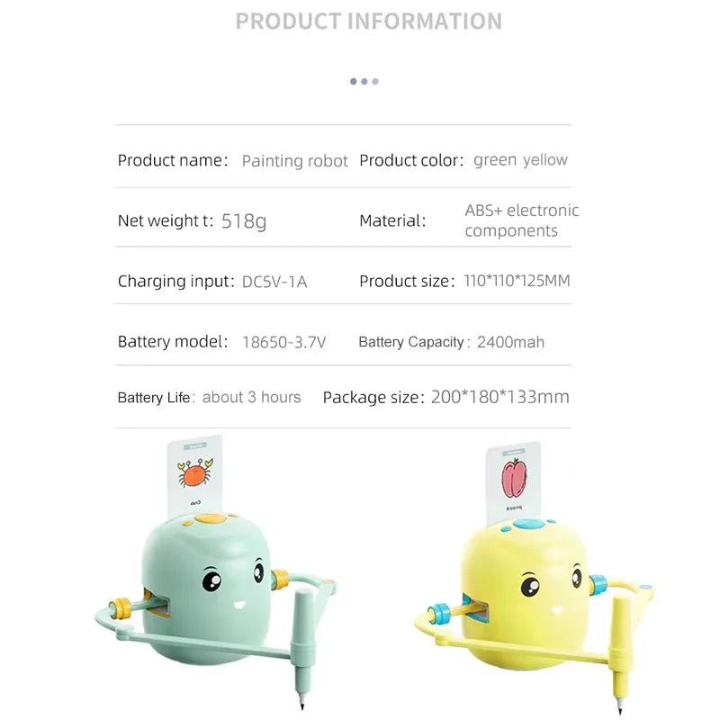Music Interaction Pictures Drawing Robot for Kids Educational Learning Automatic