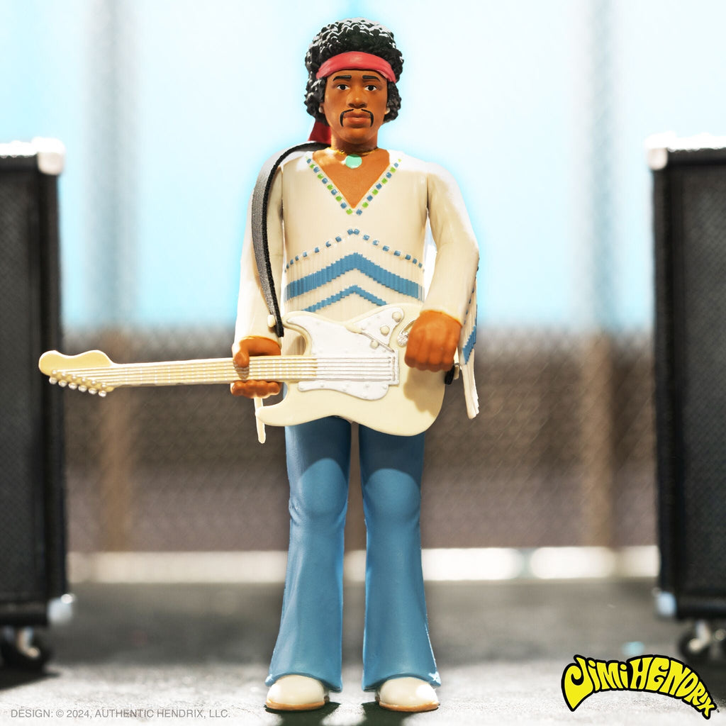Jimi Hendrix Festival ReAction Collectible Action Figure w/ Guitar