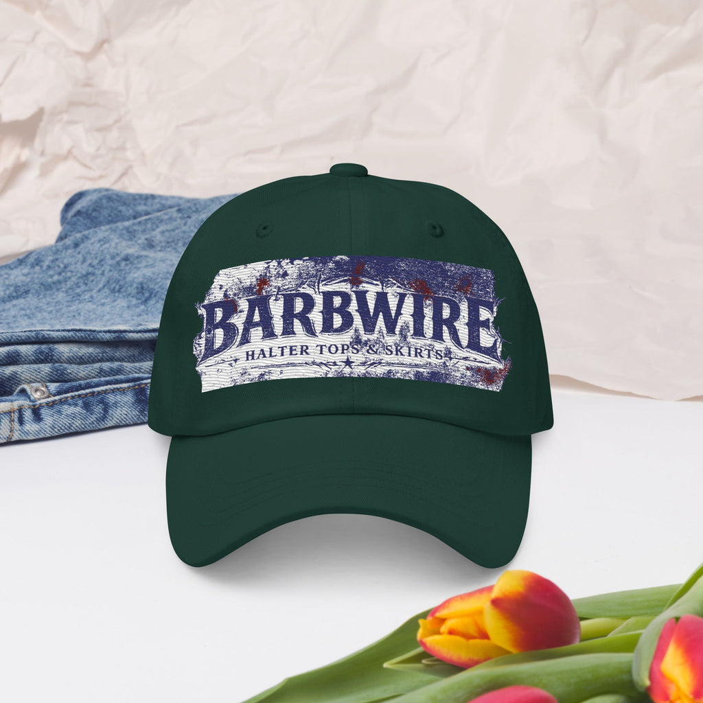 Barbwire Dad hat - Ava Phillips Styles Collection, Organic Green Product for pets and Animation Moive Memorabilia.