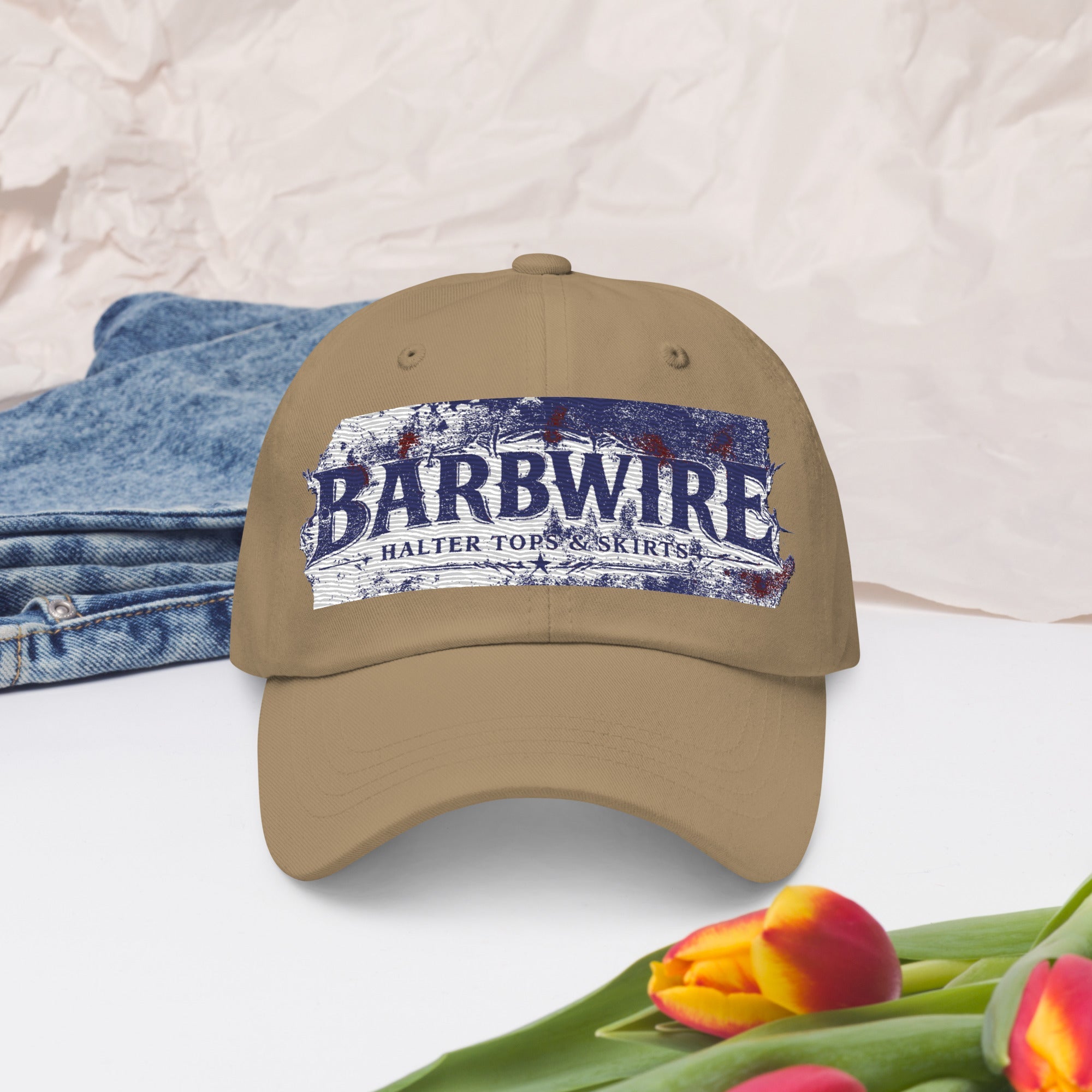 Barbwire Dad hat - Ava Phillips Styles Collection, Organic Green Product for pets and Animation Moive Memorabilia.