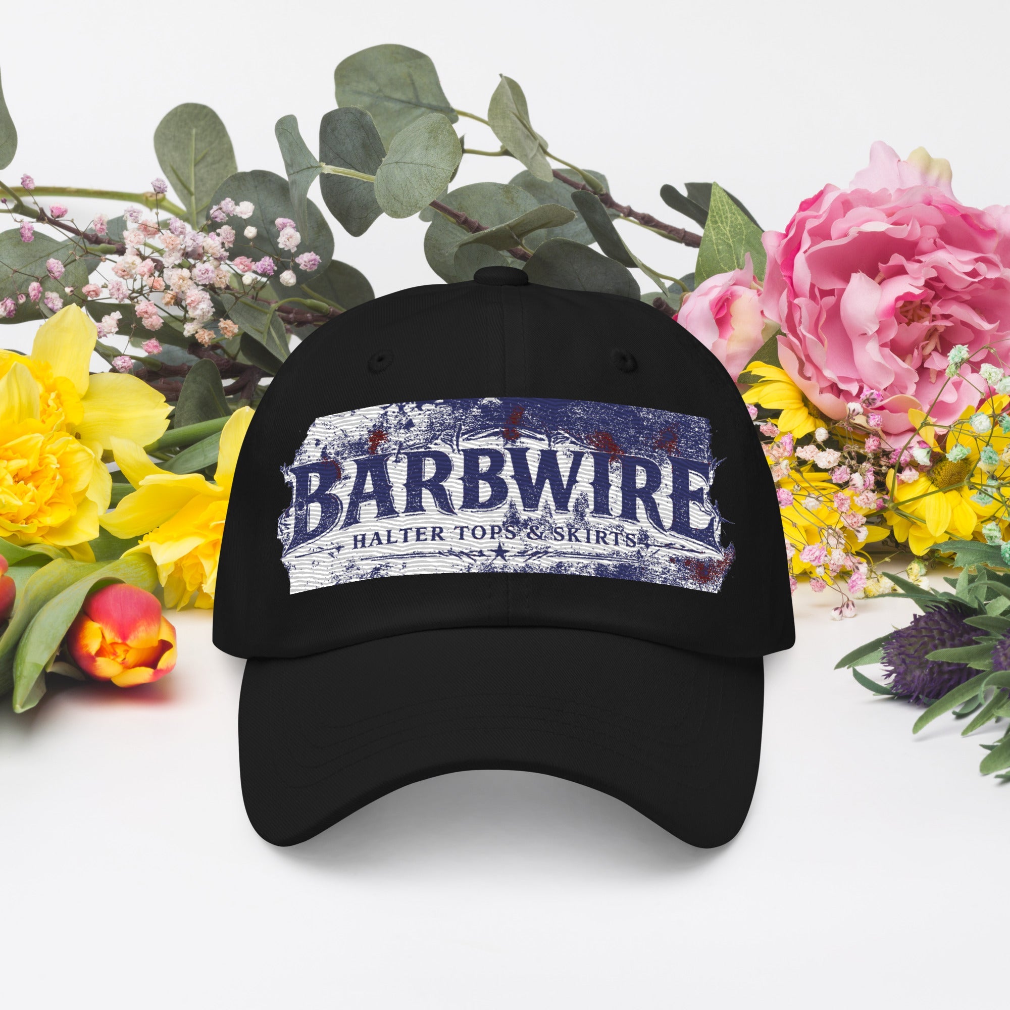 Barbwire Dad hat - Ava Phillips Styles Collection, Organic Green Product for pets and Animation Moive Memorabilia.