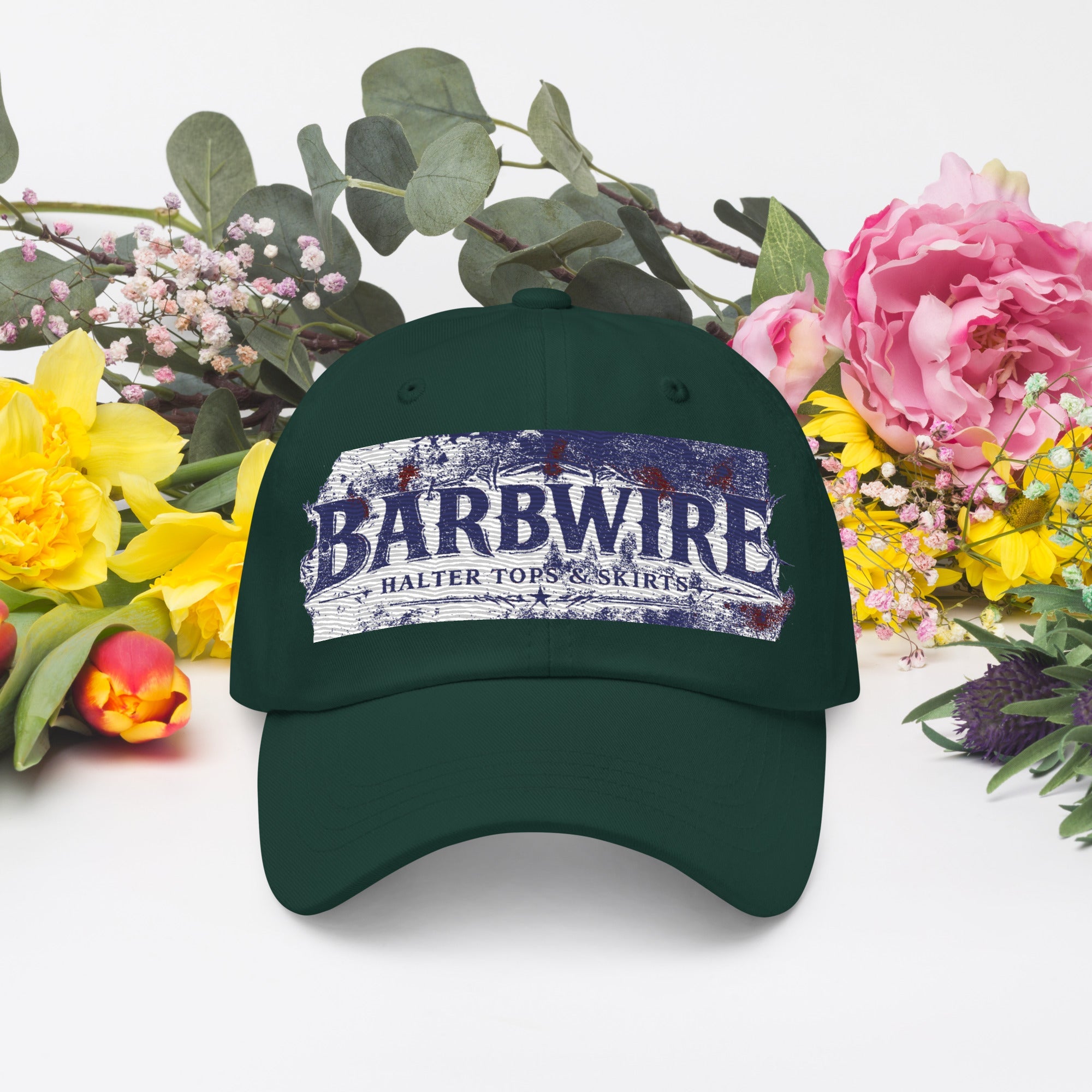 Barbwire Dad hat - Ava Phillips Styles Collection, Organic Green Product for pets and Animation Moive Memorabilia.