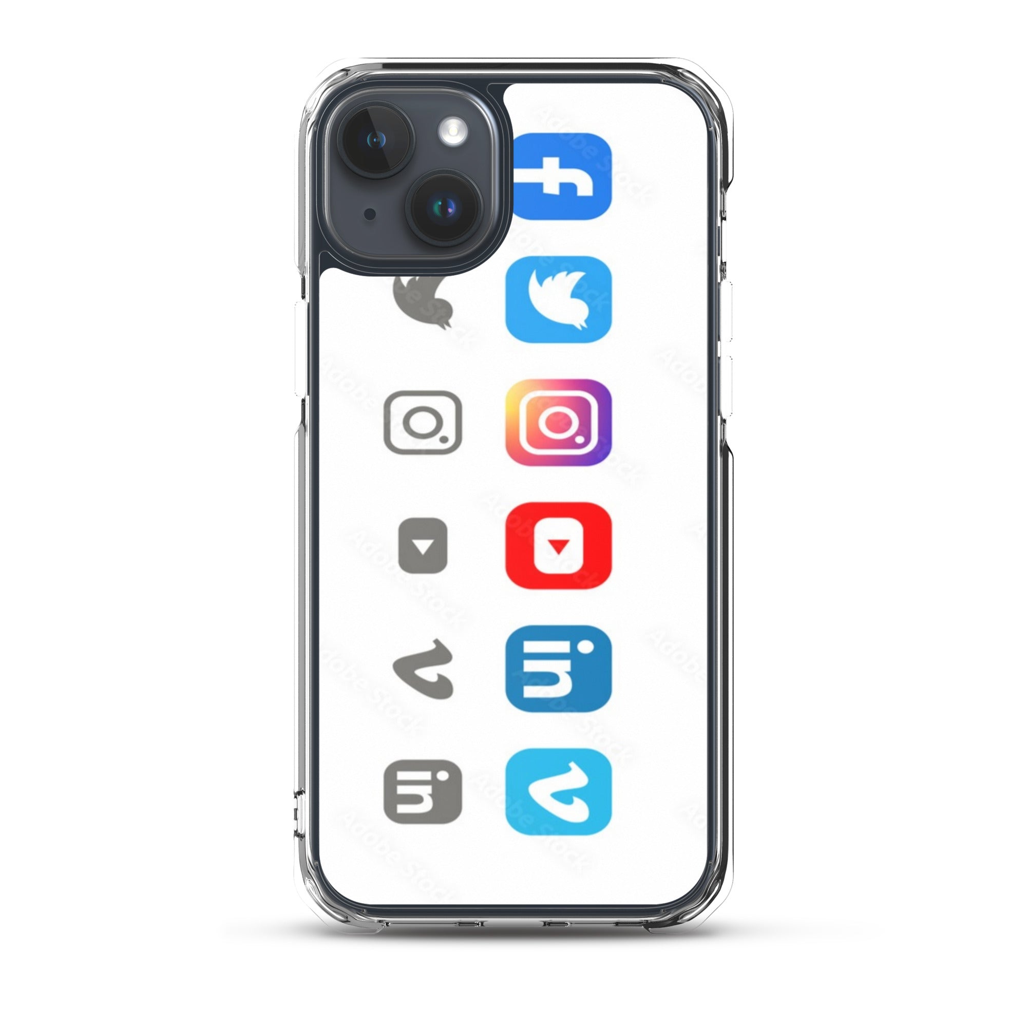 Clear Social Media Case for iPhone® - Ava Phillips Styles