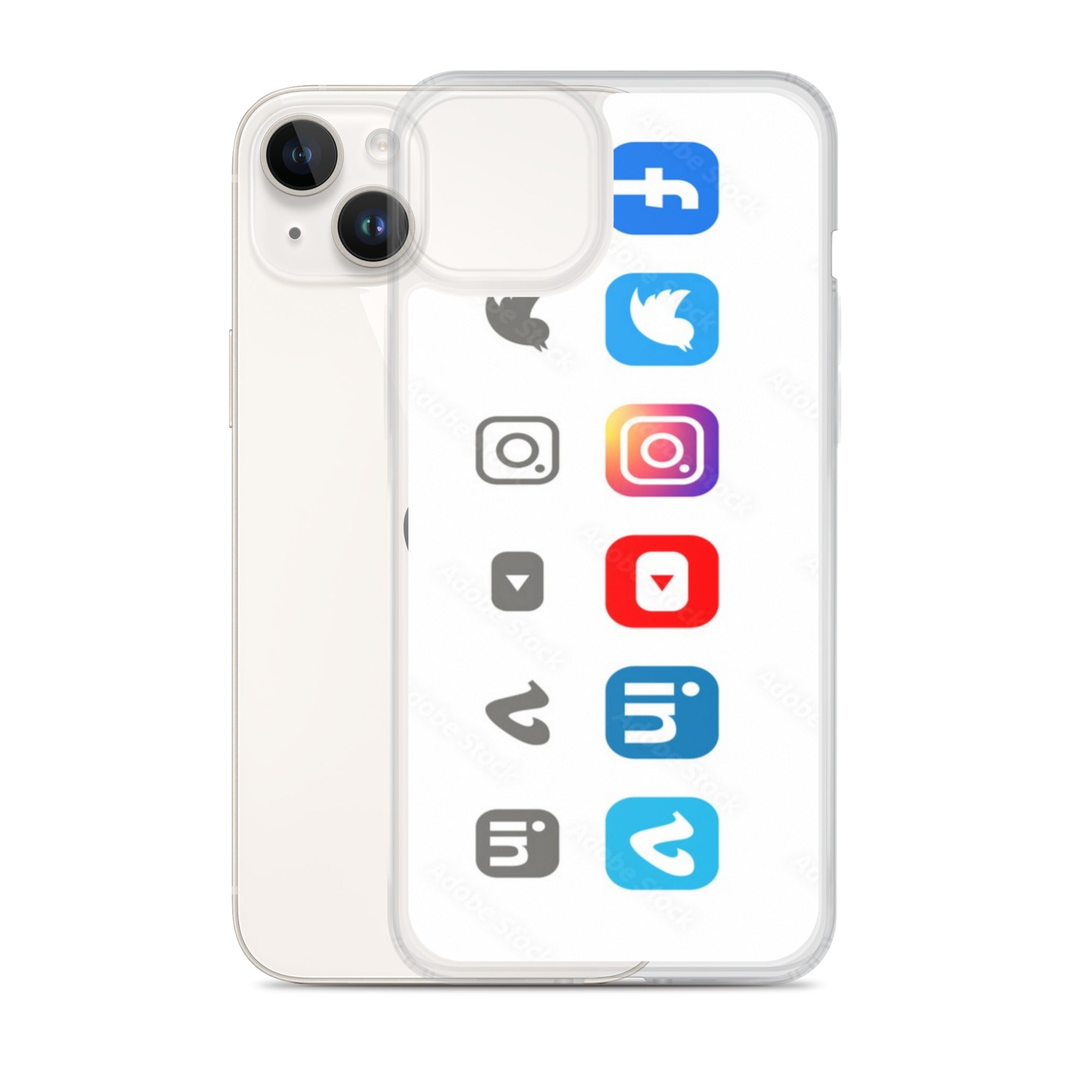 Clear Social Media Case for iPhone® - Ava Phillips Styles