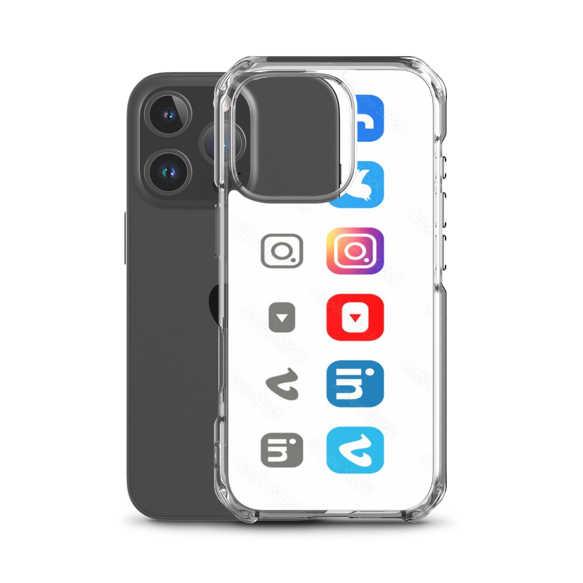 Clear Social Media Case for iPhone® - Ava Phillips Styles