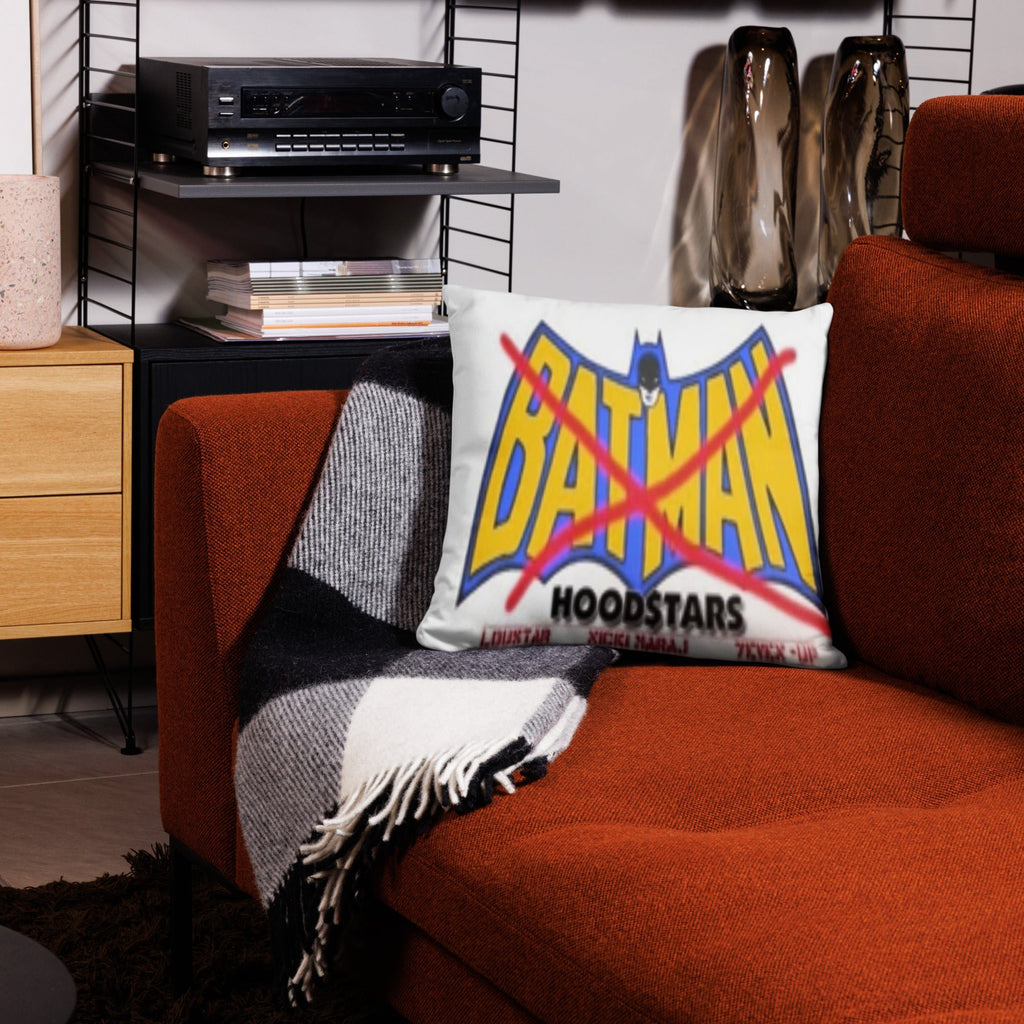 Hoodstars Batman Basic Pillow - Ava Phillips Styles Collection, Organic Green Product for pets and Animation Moive Memorabilia.