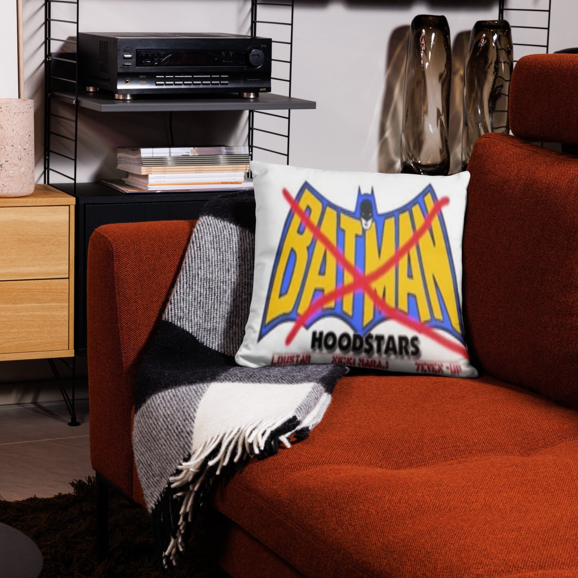 Hoodstars Batman Basic Pillow - Ava Phillips Styles Collection, Organic Green Product for pets and Animation Moive Memorabilia.