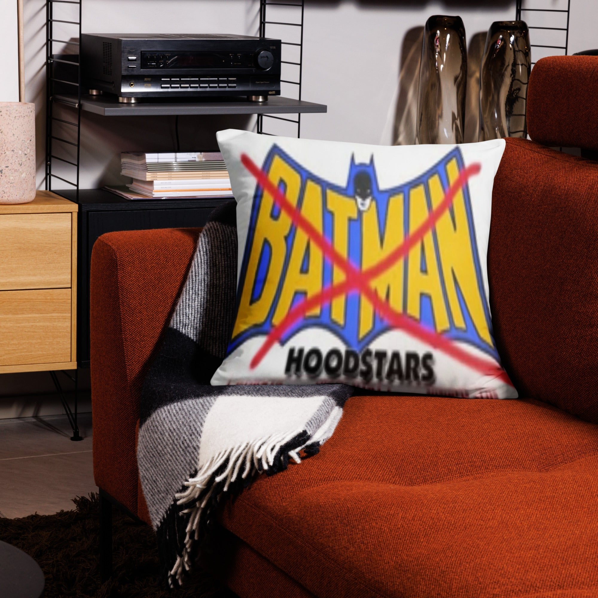 Hoodstars Batman Basic Pillow - Ava Phillips Styles Collection, Organic Green Product for pets and Animation Moive Memorabilia.