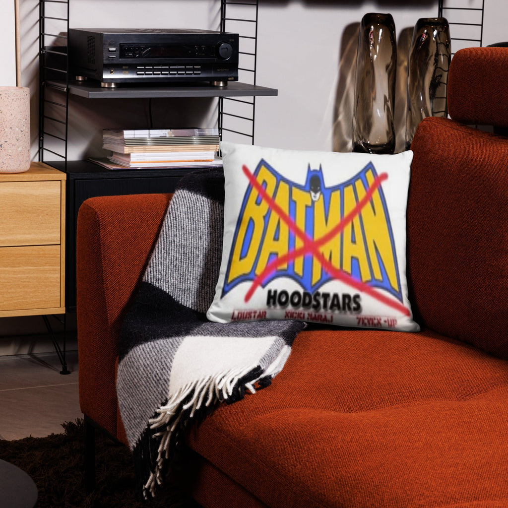 Hoodstars Batman Basic Pillow - Ava Phillips Styles Collection, Organic Green Product for pets and Animation Moive Memorabilia.