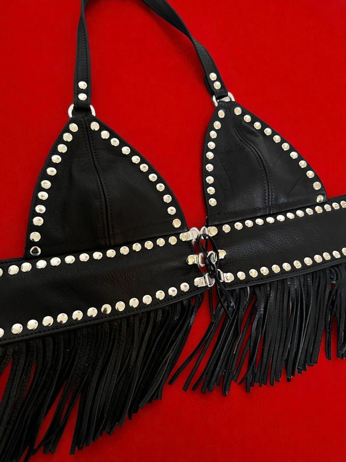 NightRider Fringe Halter Top - Ava Phillips Styles Collection, Organic Green Product for pets and Animation Moive Memorabilia.