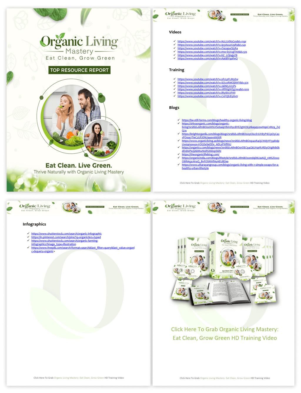 Organic Living Mastery - Eat Clean, Grow Green with PLR - Ava Phillips Styles Collection, Organic Green Product for pets and Animation Moive Memorabilia.