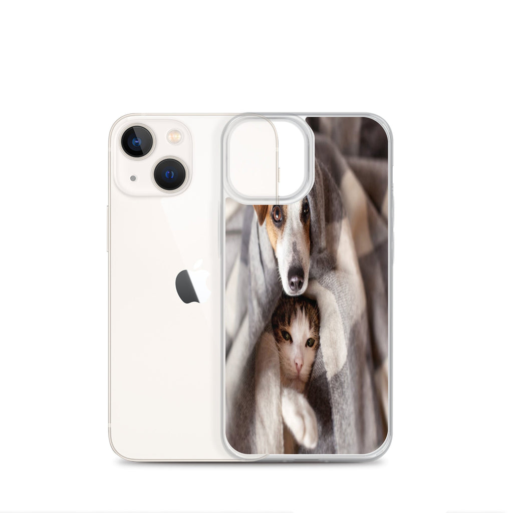 Pets Snuggling Dog n Cat Clear Case for iPhone® - Ava Phillips Styles