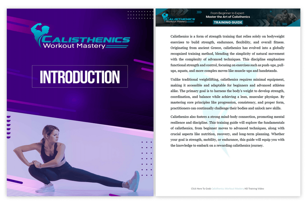 (PLR) Calisthenics Workout Mastery - Ava Phillips Styles Collection, Organic Green Product for pets and Animation Moive Memorabilia.