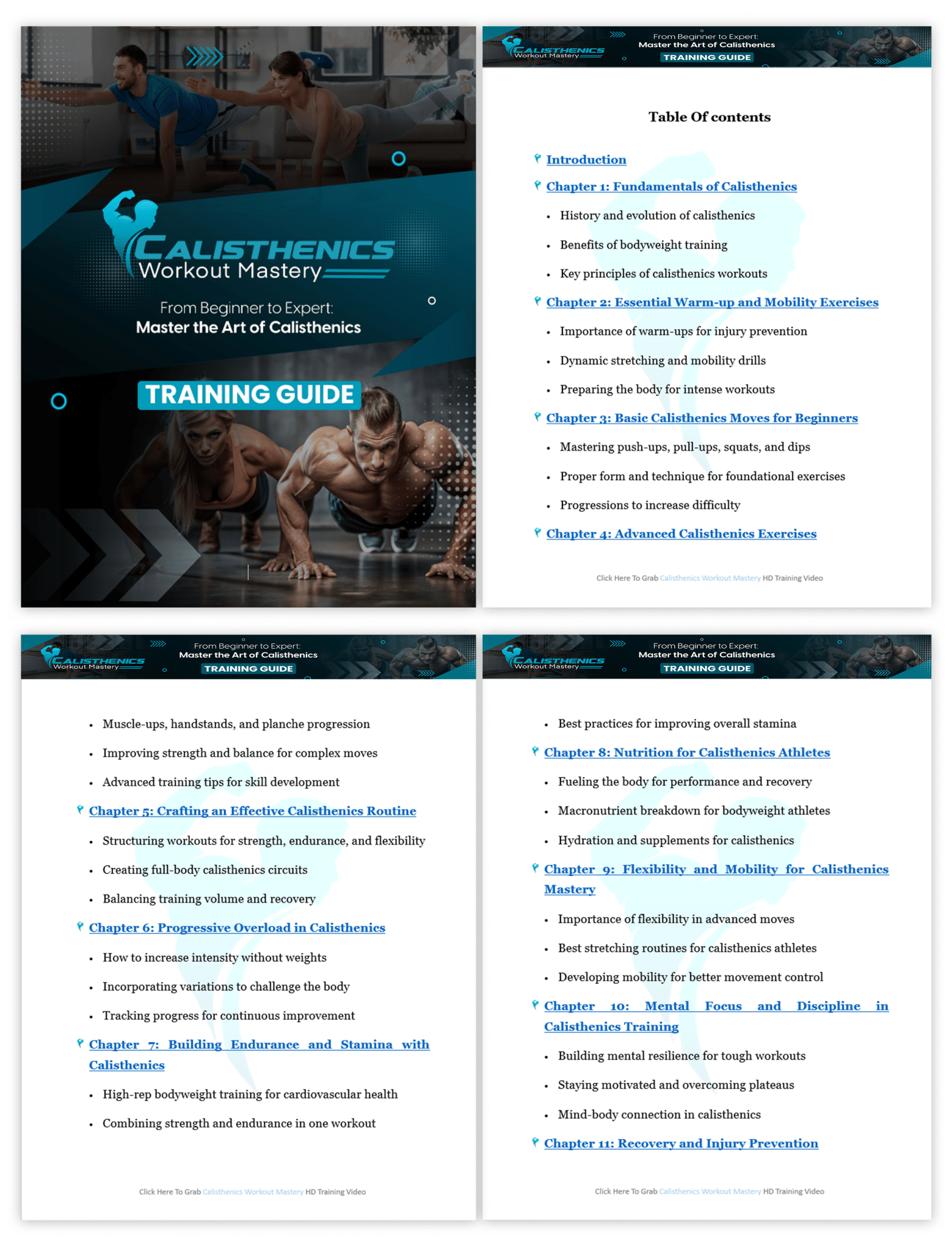 (PLR) Calisthenics Workout Mastery - Ava Phillips Styles Collection, Organic Green Product for pets and Animation Moive Memorabilia.
