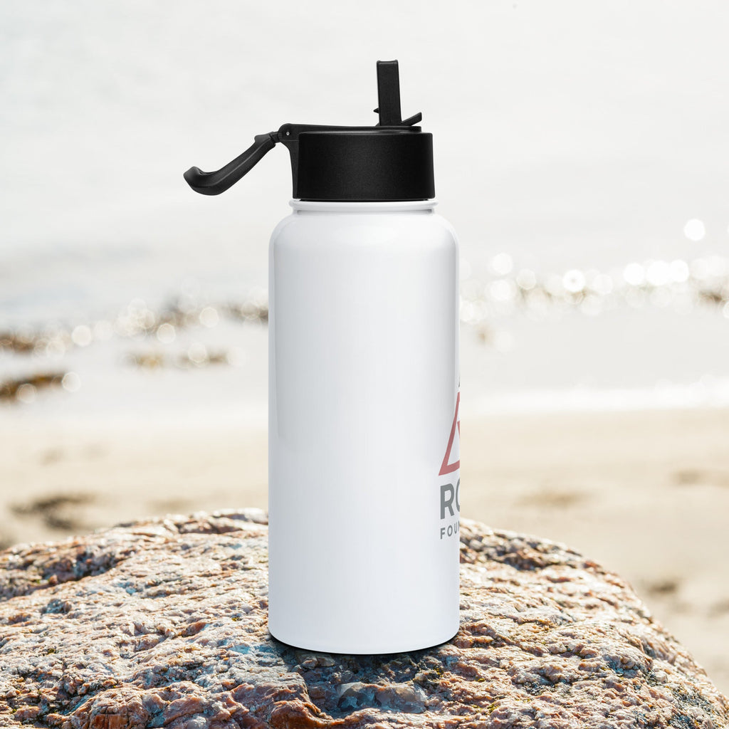 ROJO Foundation Stainless steel water bottle with a straw lid - Ava Phillips Styles