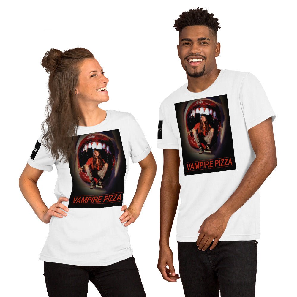 Vampire Pizza Unisex t-shirt - Ava Phillips Styles Collection, Organic Green Product for pets and Animation Moive Memorabilia.