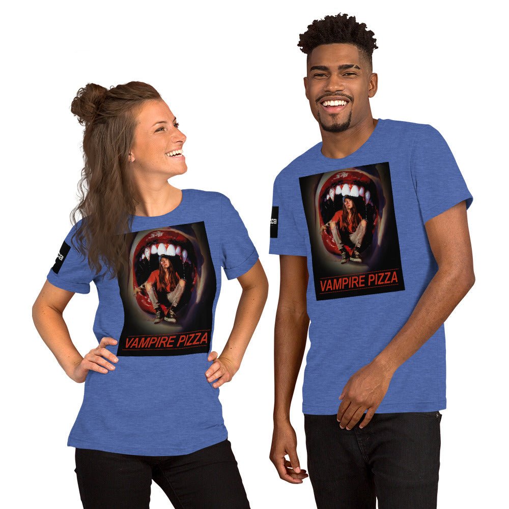 Vampire Pizza Unisex t-shirt - Ava Phillips Styles Collection, Organic Green Product for pets and Animation Moive Memorabilia.