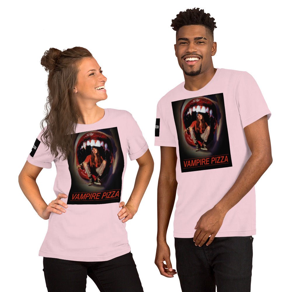 Vampire Pizza Unisex t-shirt - Ava Phillips Styles Collection, Organic Green Product for pets and Animation Moive Memorabilia.