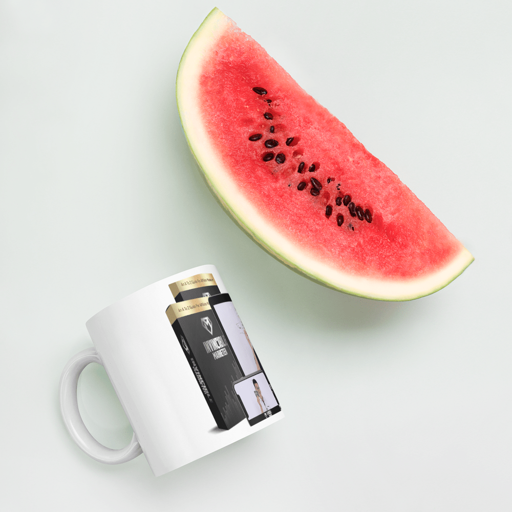 White glossy mug - Ava Phillips Styles Collection, Organic Green Product for pets and Animation Moive Memorabilia.