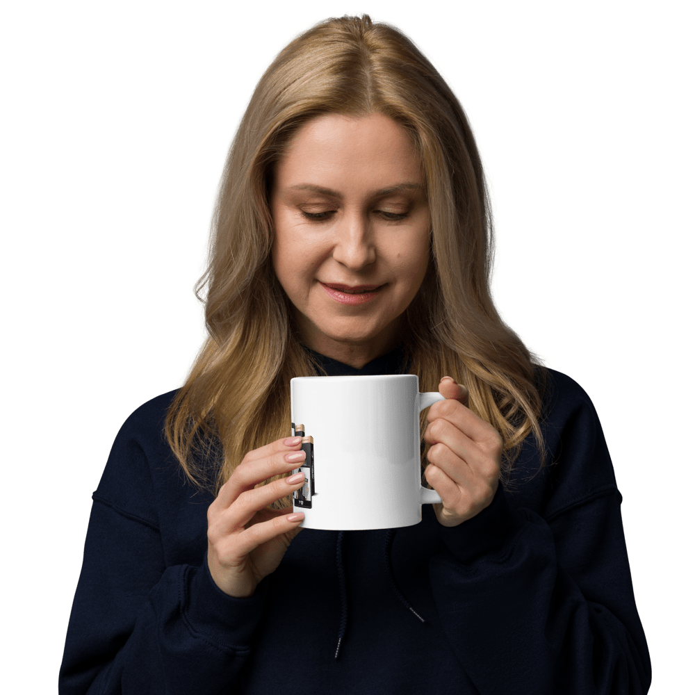 White glossy mug - Ava Phillips Styles Collection, Organic Green Product for pets and Animation Moive Memorabilia.